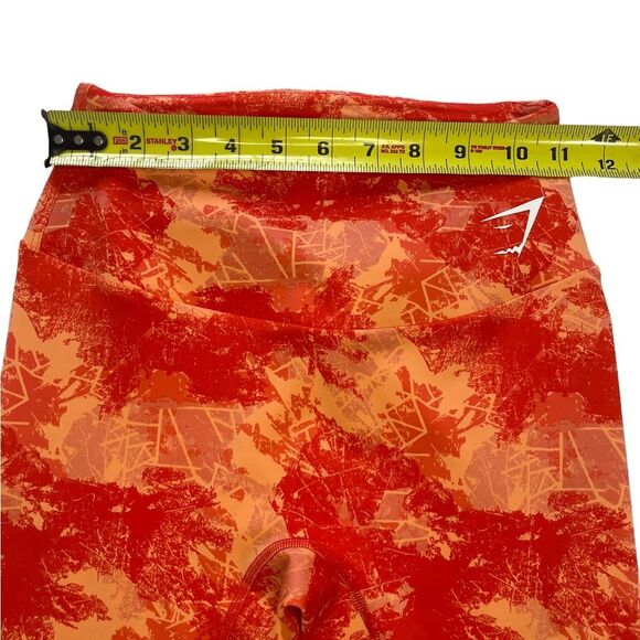 Gymshark Red and Orange Pattern High Waist Leggings Women’s Size Small - Picture 7 of 9